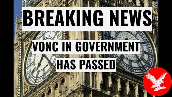 Government falls as vote of no confidence passes Commons